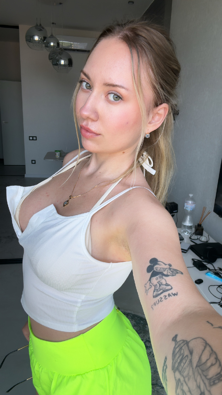 KateV in her underwear in Tallinn